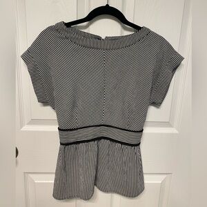Striped Peplum Blouse